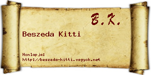 Beszeda Kitti névjegykártya